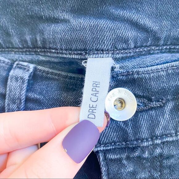 Rag & Bone Black Raw Hem Ankle Jeans‎ - Picture 4 of 6